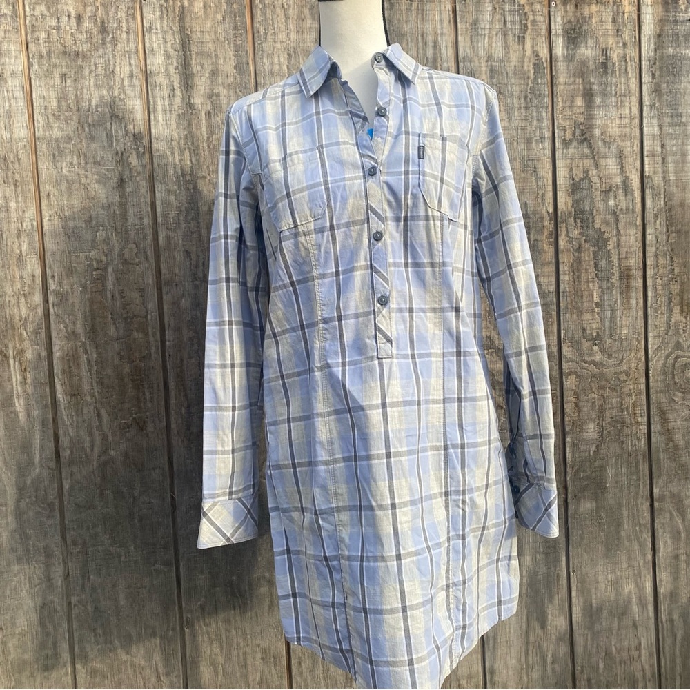 Columbia Sapphire Peak Long Sleeve Henley Shirt Dress Size M - Picture 2 of 12
